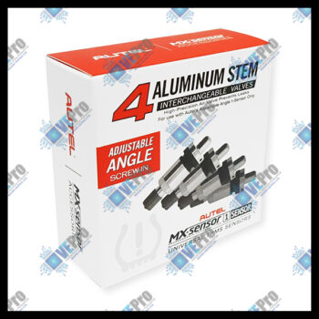 500020 Box of 4 Screw-in Adjustable Angle Aluminum Valve Stems for Autel Adjustable Angle 1-Sensors - 2-Year Warranty