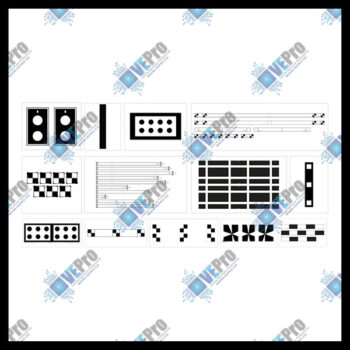 Autel Around View Monitoring (AVM) Camera Calibration Floor Pattern Package for Standard Calibration Frame