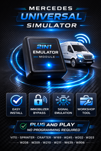 MB Universal Emulator Steering Lock Emulator for USA | CANADA Sprinter-Crafter-W169-W245-W202-W203-W208-W209-W210-W211-W639-W906
