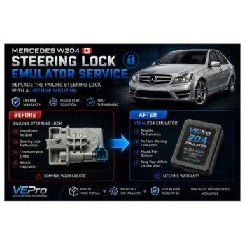Mercedes W204 Steering Lock (ESL/ELV) Mail-In Repair Service | Lifetime Emulator Installation